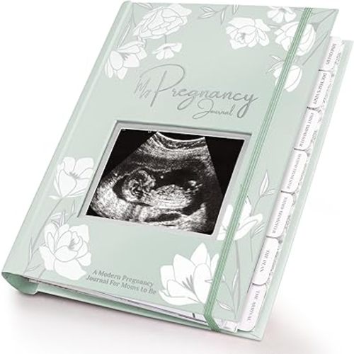 Pregnancy Journal, Pregnancy Announcements - 80 Pages Hard Cover Pregnancy Book For Mom To Be Gift - Pregnancy Gifts For New Moms - First Time Expecting Mom Gift - Baby Memory Book (Sage)