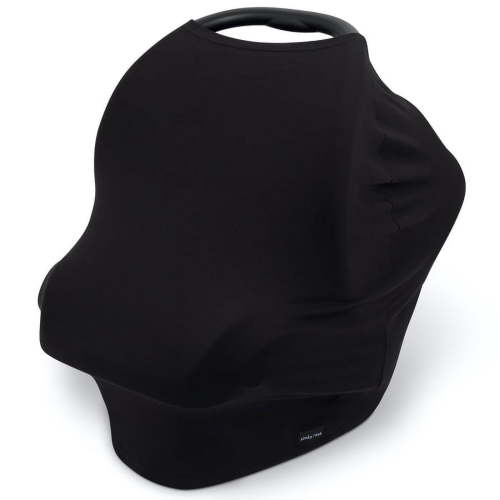 Simka Rose 6-in-1 Newborn Nursing Cover & Car Seat Canopy, Breathable & Washable, 36” x 40”, Black