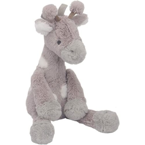 Lambs & Ivy Linen Safari Gray Giraffe Stuffed Animal Toy - Stretch