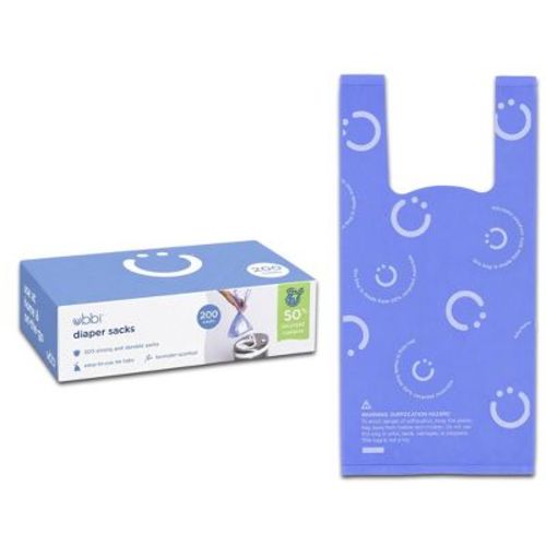Ubbi Disposable Diaper Sacks with Easy To Tie Tabs - Lavender Scented - 200ct