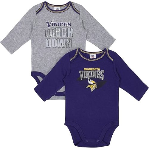 Gerber Baby NFL Team 2 Pack Long Sleeve Onesie Bodysuit