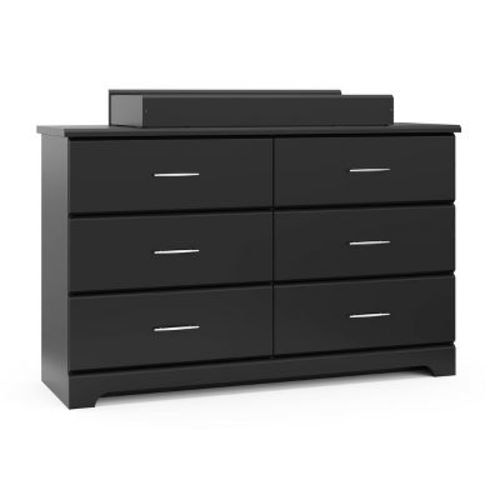 Storkcraft Brookside 6-drawer Dresser With Changing Topper And Changing Pad - Pebble Gray