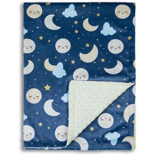 Baby Blankets for Unisex Boys Girls, Super Soft Nursery Minky Blankets, 30 x 40 inch Outer Space Printed Bed Throws Newborn (Night Sky)