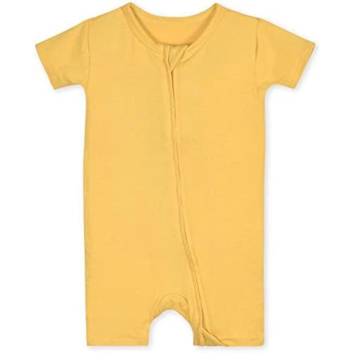 Gerber Baby Buttery-Soft Short Sleeve Romper with Viscose Made with Eucalyptus