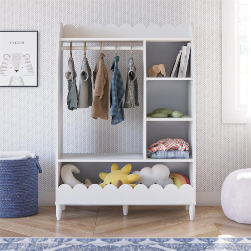 Max & Finn Cloud Kids Storage and Clothing Rack with Toy Organizer and Shelves & Reviews | Wayfair