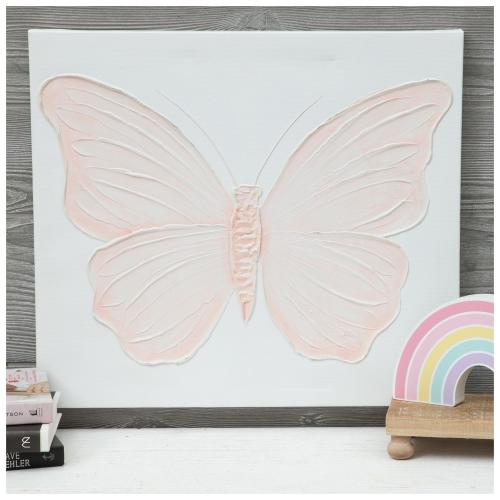 Textured Butterfly Canvas Wall Decor