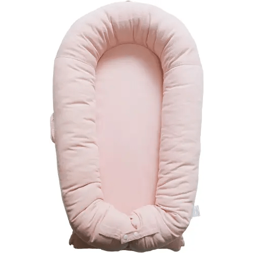 Deluxe Infant Lounger, Baby Nest Cover for Baby Girls & Boys, Newborn Essentials for Baby 0-12 Months, 100% Cotton, Co Sleeper Portable Travel Bed (Mistyrose)
