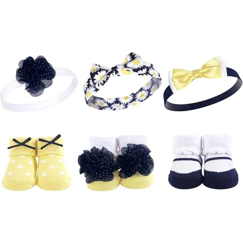 Hudson Baby Girl's Headband and Socks Giftset