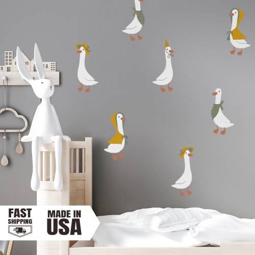 Cute Geese Family Decal Set Wall Decal Fabric Wall Decal