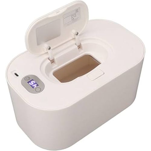 HURRISE Wet Wipe Warmer, Large Capacity LED Screen Heated Wipes Dispenser,Baby Wet Wipes Dispenser Portable Baby Wet Wipes Dispenser Baby Wipe Warmer for Babies