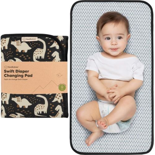 Keababies Swift Diaper Changing Pad, Portable Waterproof Diaper Changing Pad For Baby, Travel Changing Pad For Diaper Bag (rainbow)