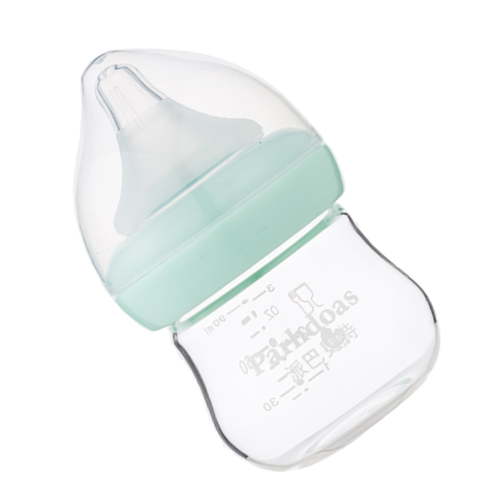 Glass Baby Bottle Wide Neck Anti-Colic Breastfeeding Newborn Bottle for Home