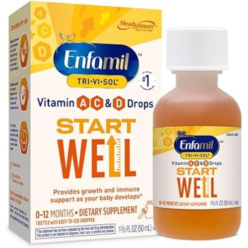 Enfamil Tri-Vi-Sol Infant Multivitamin Drops, Supports Growth & Immune Health for Babies, 50mL Bottle​