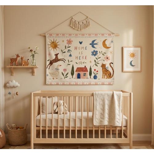 wall art for girls room Animal Wall Decor Kid Room Wall Tapestry Wall Hanging Nursery Decor for Bedroom Wall Accent Art for Nursery