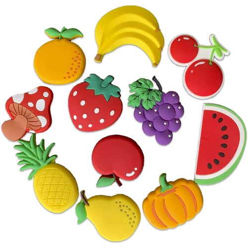 Fridge Magnets for Toddlers Soft Rubber Safety Magnets for Kids Children Magnets Baby Magnetic Toys Educational Gift (Fruit)