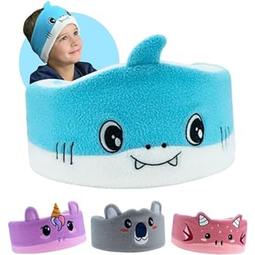 Original Toddler & Kids Headphones - Bluetooth Wireless & Wired Headband - Comfortable Fit - Safe Volume Limited - Adjustable for Travel, Learning, and Sleep (Finny The Shark)