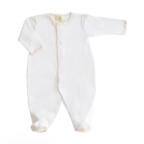 Jersey Footie Romper Pink