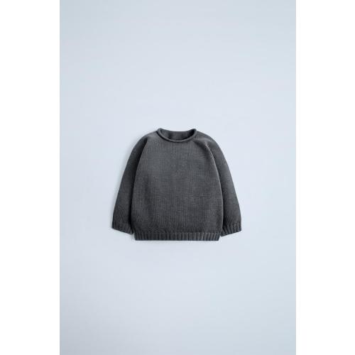 100% MERINO WOOL SWEATER - Dark gray | ZARA United States