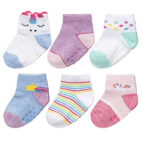 Baby / Toddler Girl Jumping Beans® 6-pack Low-Cut Softest Pastel Unicorn Socks