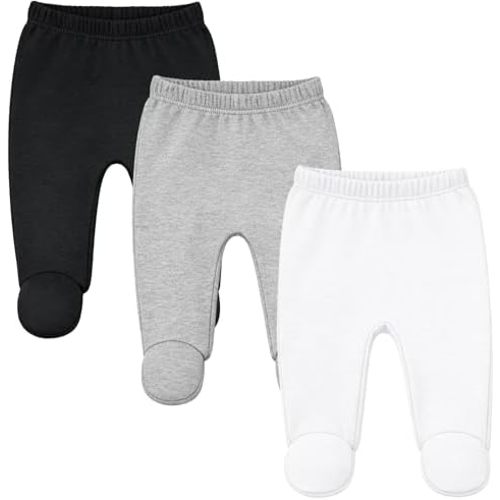 123 Bear Baby Soft Cotton Spandex Pants with Feet