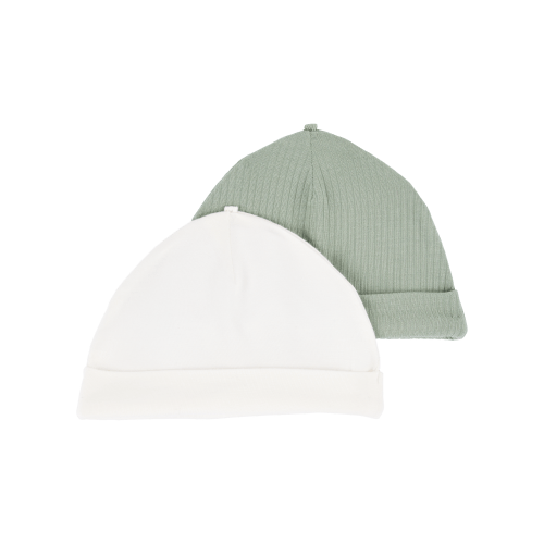 Baby 2-Pack PurelySoft Caps - Green/White