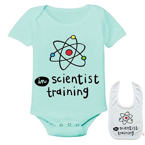 Scientist in Training -Cute Newborn Infant outfit Baby bodysuit onesie & bib
