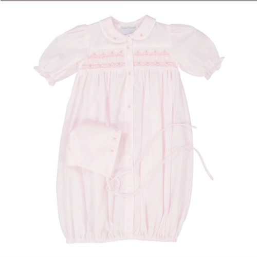 Ribbon Smocked Take Me Home Gown with Hat | Feltman Brothers