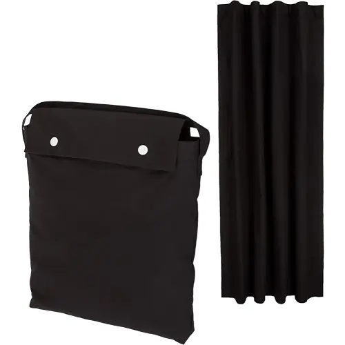 Amazon Basics Portable Window Blackout Curtain Shade with Suction Cups for Travel, 1-Pack, 50" x 78", Black