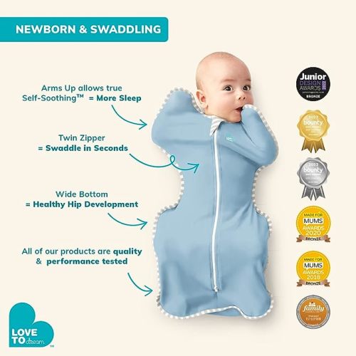 Love to Dream Swaddle, Baby Sleep Sack, Swaddle Up Self-Soothing Swaddles for Newborns, Get Longer Nap, Snug Fit Helps Calm Startle Reflex, Lite 0.2 Tog Sleep Sack, 5-8.5 lbs, Olive