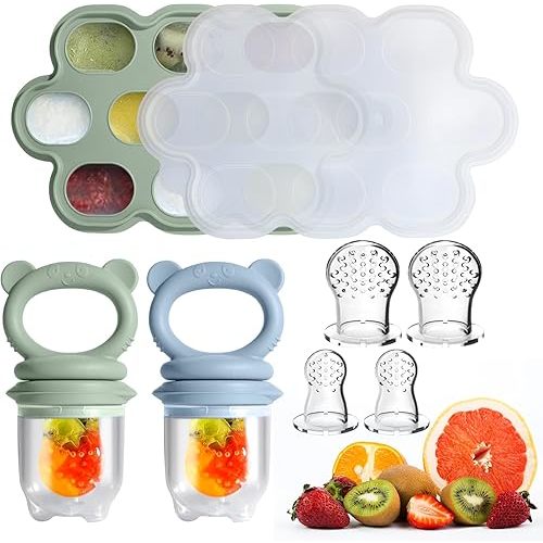 2 Packs Fruit Feeder & Breastmilk Popsicle Molds