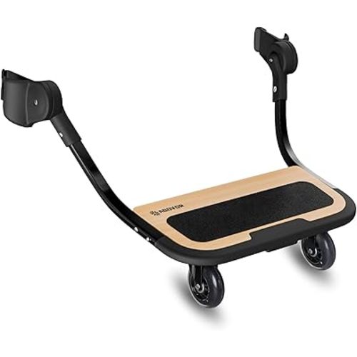 Stroller Board for uppababy Piggyback Vista V2, Vista V3, Vista (Models 2015-2019), Same as uppababy Piggyback Ride-Along Board, Weight Capacity 80 Lbs, Standing Non-Skid Surface, Quick-Clip Links