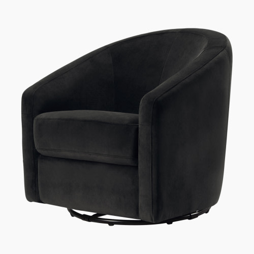 babyletto Madison Swivel Glider - Black Velvet