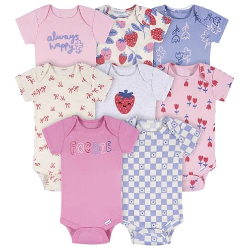 Onesies Brand baby-girls Baby-girls 8-pack Short Sleeve Mix & Match Bodysuits