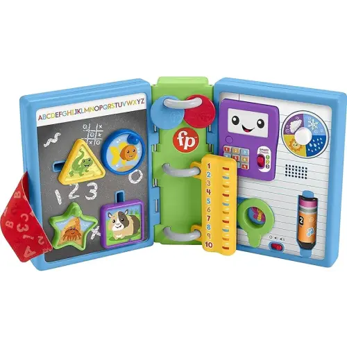 Fisher-Price Baby Learning Toy Laugh & Learn 123 Schoolbook with Music Lights & Activities for Developmental Play Infants Ages 6+ Months