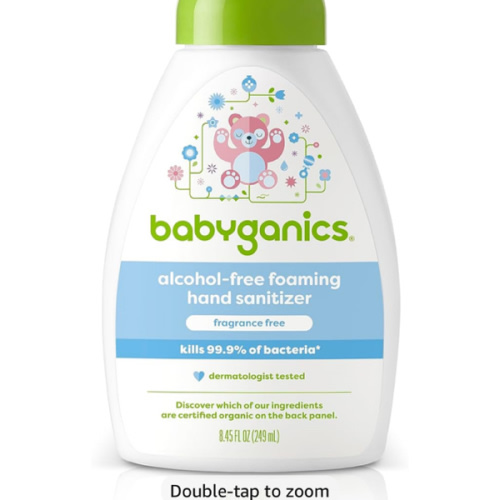 Babyganics Alcohol-Free Foaming Hand Sanitizer, Pump Bottle, Fragrance Free, 8.45 oz, Packaging May Vary