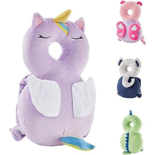 Baby Back Potection Toddler Safety Protector Cushion Pad Toddler Backpack for Crawling Walking Adjustable Toddlers Back Safety Pad for Boys and Girls(Unicorn)
