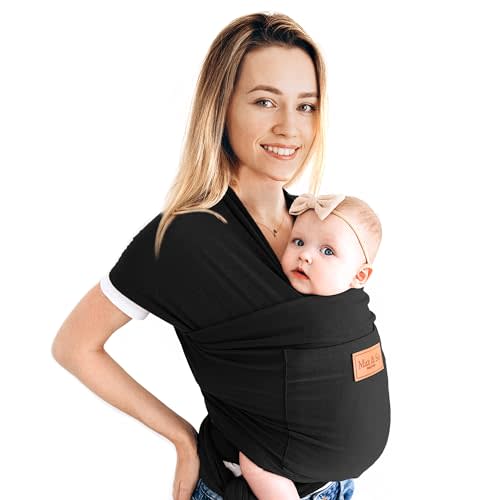 Baby Wrap Carrier - Premium Cotton Sling for Newborns to Toddlers - Hands-Free, Soothing Wrap with Front Pocket for Essentials - One Size Fits All - by Max&So