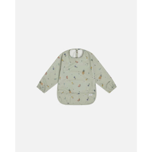 Smock Bib - Fruit Print Sage / 1 Pack