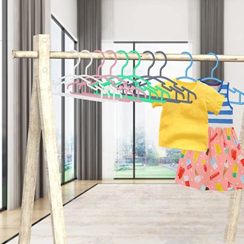 Baby Clothes Hangers, 100 Pack Blue Kids Plastic Hangers for Closet,Toddler,Infant,Child,Newborn's Coat Hangers Ideal for Laundry and Nursery's Everyday Standard Use