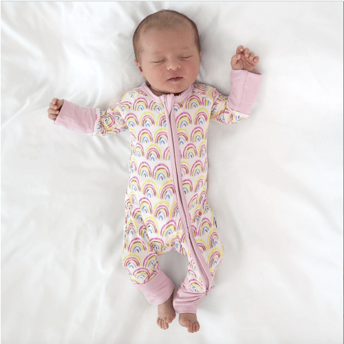 Pastel Rainbows Zippy - Little Sleepies