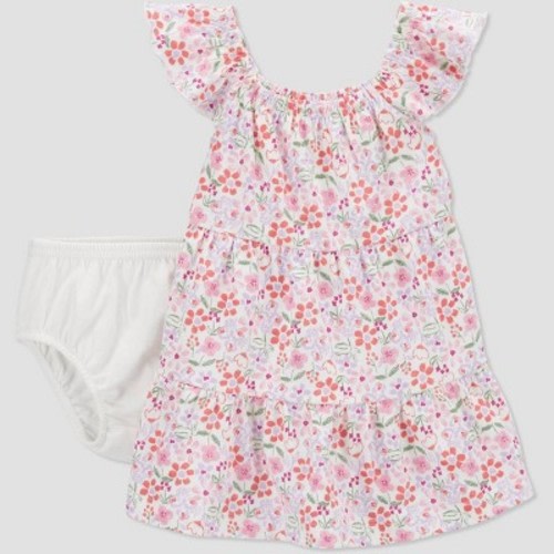 Carter's Just One You® Baby Girls' Floral Dress - Pink, Size: 12M