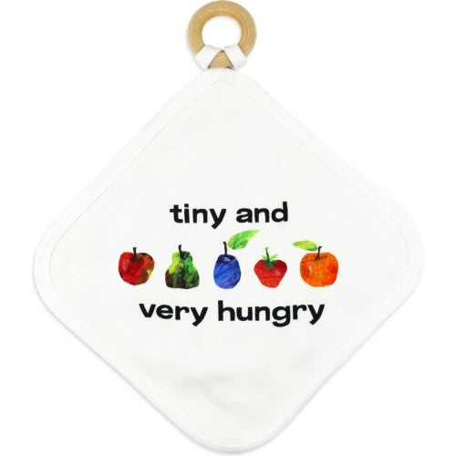 L'ovedbaby x 'The Very Hungry Caterpillar™' Lovey Organic Cotton Cloth with Removable Teether Ring, Fruit