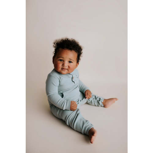Robbins Egg Baby Ribbed Playsuit with pockets – Three Little Tots