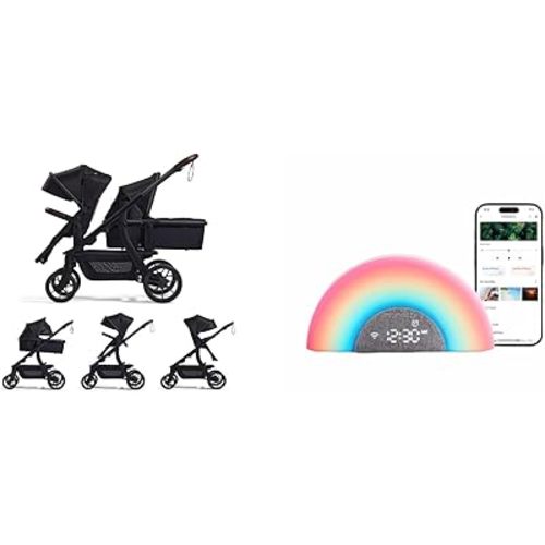 Momcozy APP Sound Machine and Baby Stroller, Convertible Stroller and DreamSync™ Sound Machine for Baby with Custom Light and Sound
