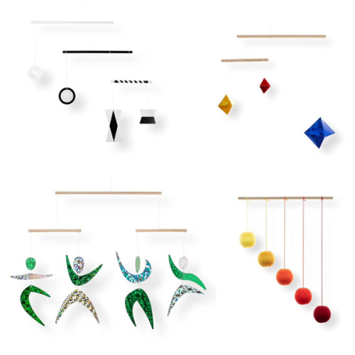 Set of 4 portable montessori - Munari, Gobbi, Octahedron, Dancers. Montessori mobile, Baby mobile, Hanging mobile baby boy and girl