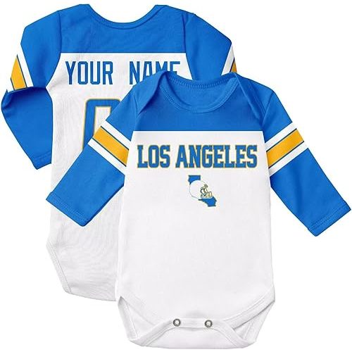 KREDE Baby Clothes Long Sleeves for Baby Boy and Girl Bodysuit Custom Baby Name and Number