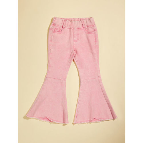 Macy Baby Denim Flares in Pink | Tullabee