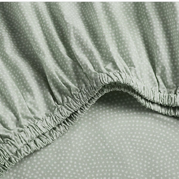 Batik Verte Green 100% Organic Cotton Baby Fitted Crib Sheet by Leanne Ford