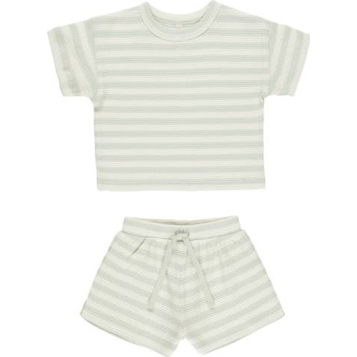 Waffle Knit Organic Cotton T-Shirt & Shorts Set, 3-6M