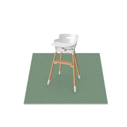WeeSprout Baby Splat Mat for Kids, Large 51” x 51” Floor Playmat with Durable, Waterproof Surface and Non-Slip Bottom for Infants to Toddlers Under highchair, Arts and Crafts, picnics and Play